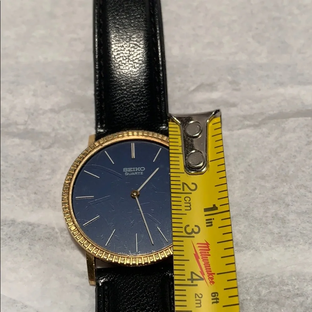 Seiko vintage gold plated st. Steel date watch